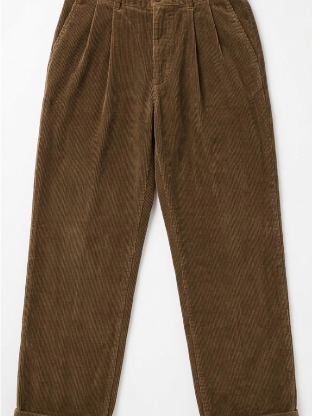Bill Blass size 36 waist Men's Olive Brown Corduroy Pleated Trousers
